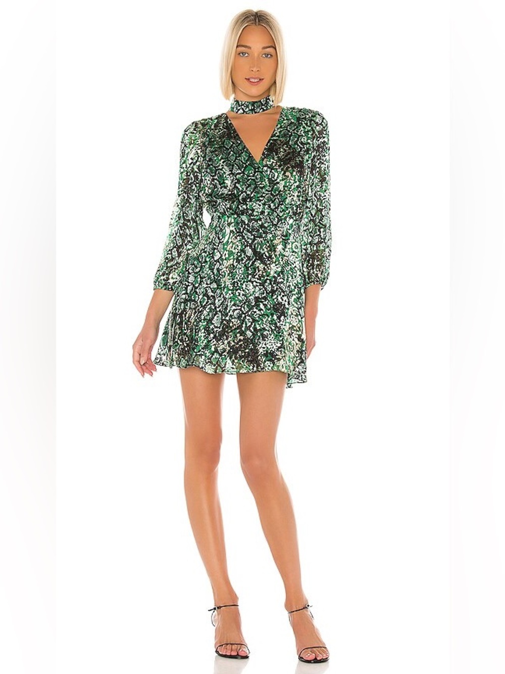 Alice + Olivia Rita Blouson Sleeve Mini Dress  , sz : 4